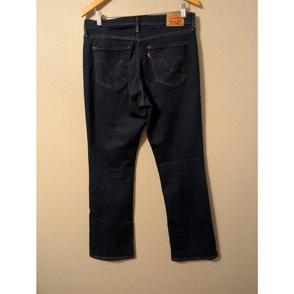 Levis Womens Dark Wash Classic Bootcut Denim Jeans Size 10 Casual Blue - Picture 2 of 11